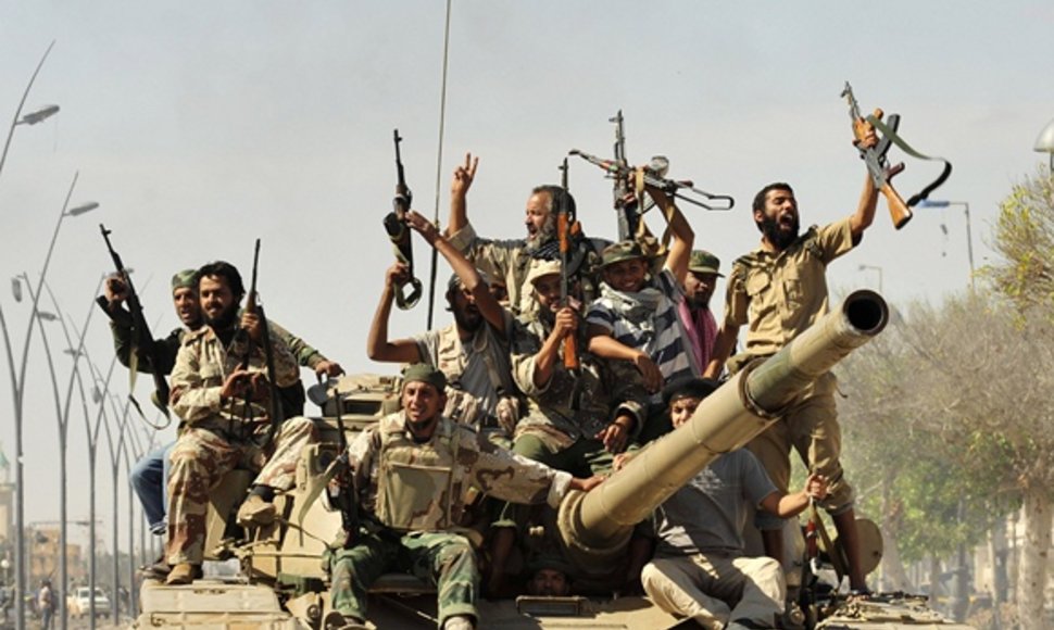 Libijos sukilėliai Sirto mieste
