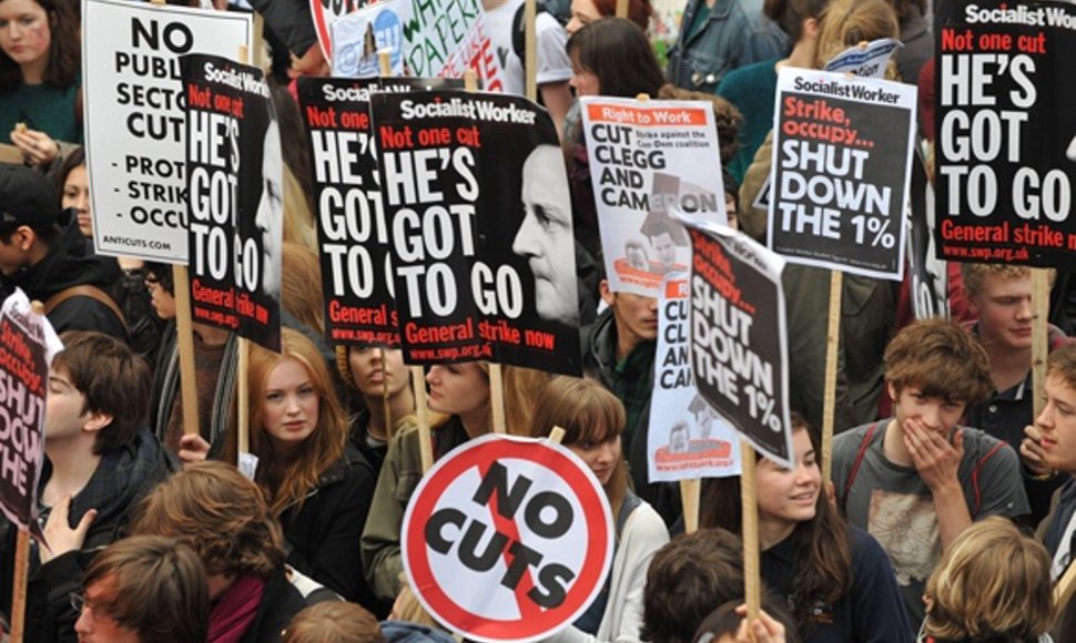 Studentų protestas Londone