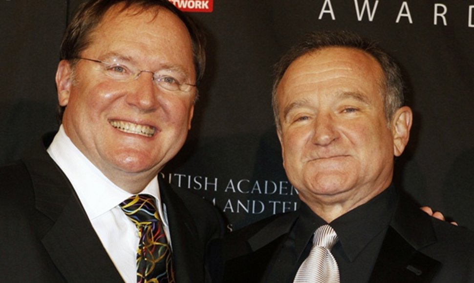 Johnas Lasseteris ir Robinas Williamsas (dešinėje)