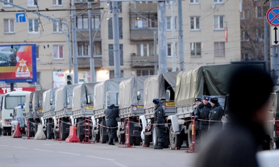 Rusijos kariai budi Maskvos centre.