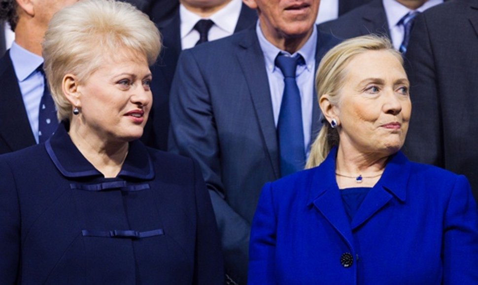 Lietuvos prezidentė Dalia Grybauskaitė ir Hillary Clinton