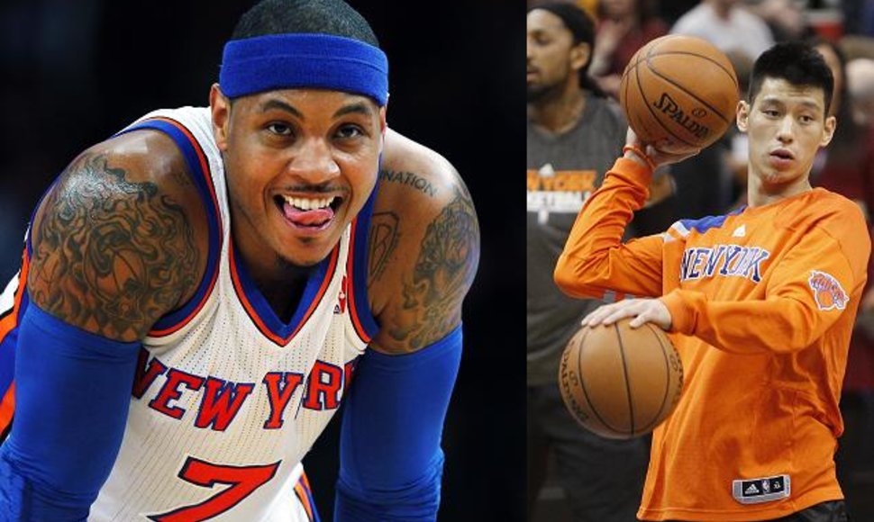 Carmelo Anthony ir Jeremy Linas