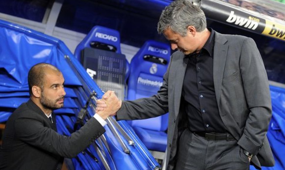 Pepas Guardiola ir Jose Mourinho