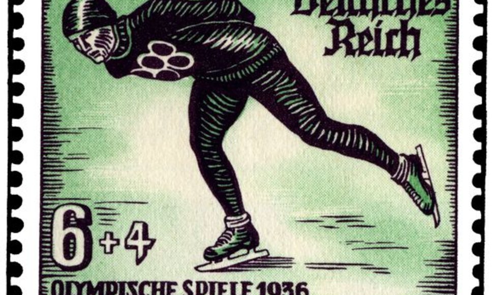 1936 m. Olimpinių žaidynių Vokietijoje pašto ženklas