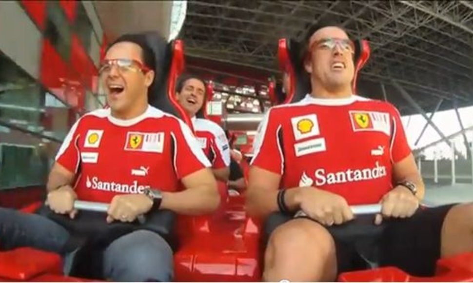 Alonso ir Massa savo kailiu išbandė naujausius atrakcionus