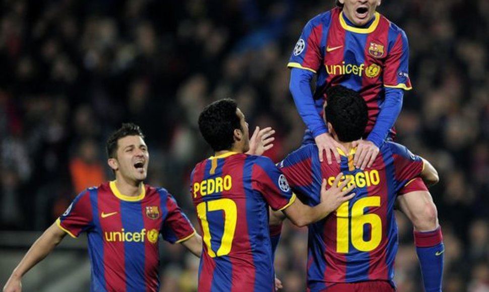 Triumfuoja Messi vedamas Barselonos klubas