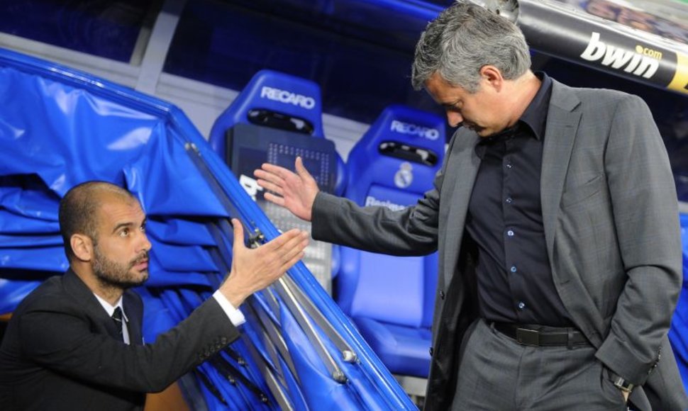 Jose Mourinho ir Pepe Guardiola