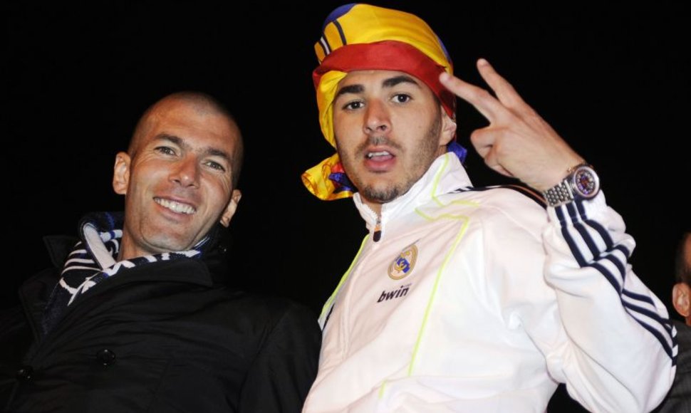 Zinedine'as Zidane'as ir Karimas Benzema