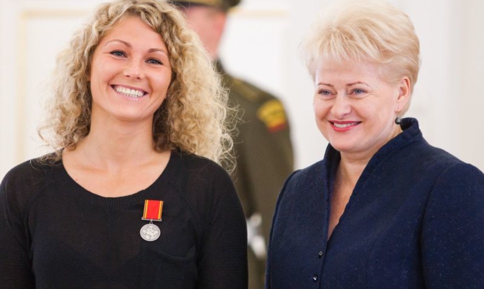 Margarita Čiuplytė ir prezidentė Dalia Grybauskaitė