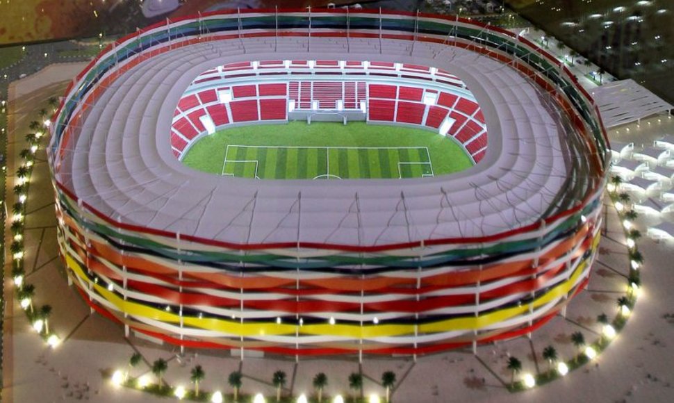 Vieno iš Kataro stadionų vizuralizacija