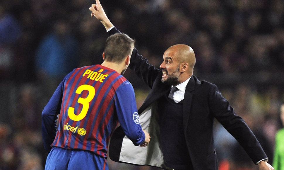 Gerardas Pique ir Josepas Guardiola