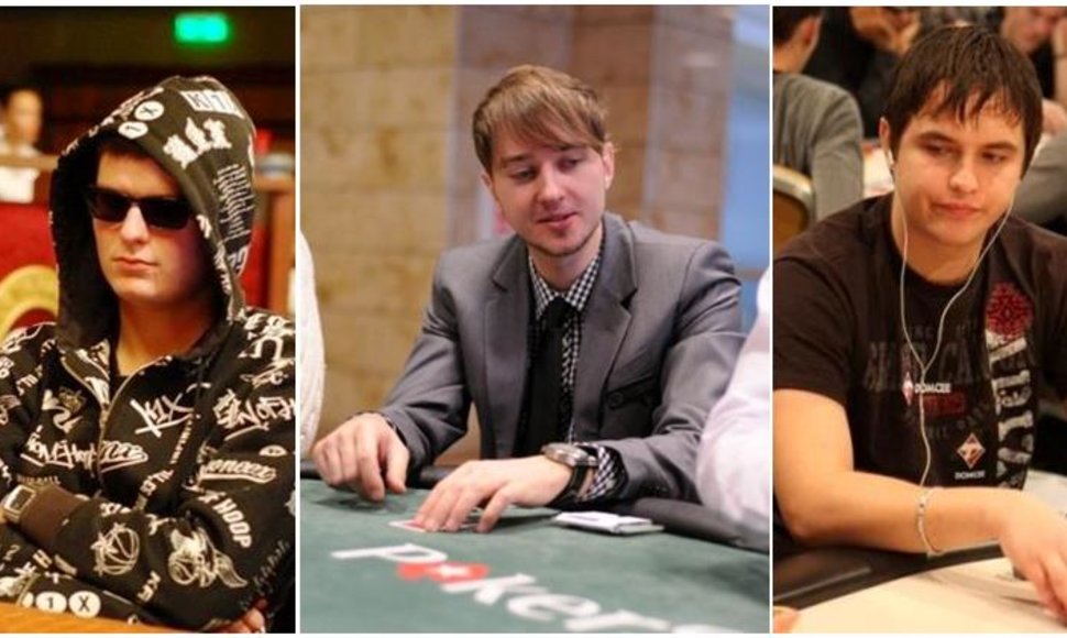Lietuvos pokerio žaidėjai L.Levinskas, „Mellow-Peach“ ir K.Grybauskas