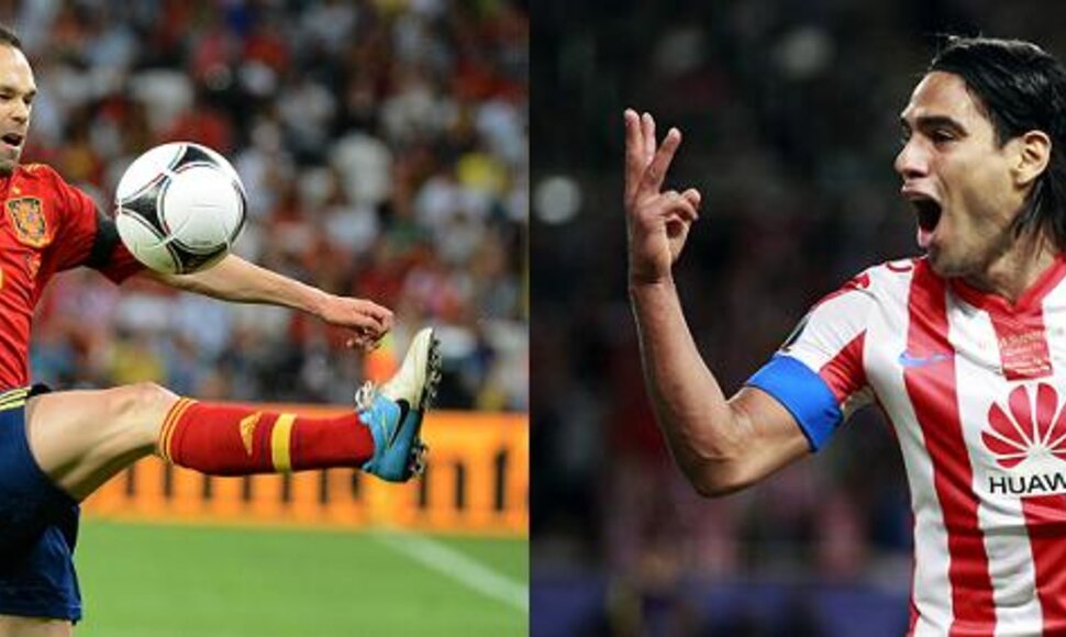 Andresas Iniesta ir Radamelis Falcao