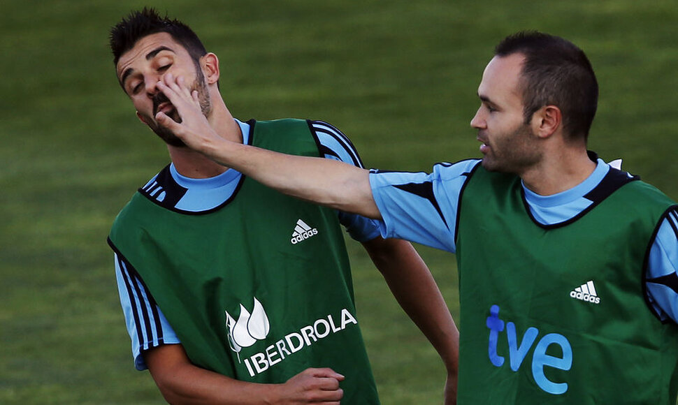 Davidas Villa ir Andresas Iniesta