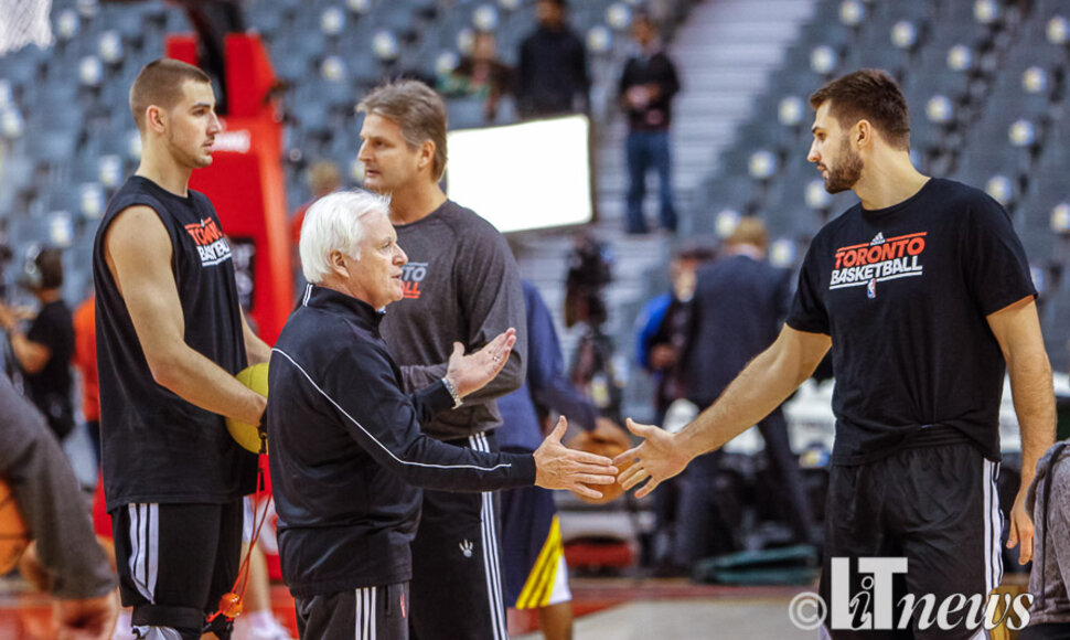 Jonas Valančiūnas ir Linas Kleiza