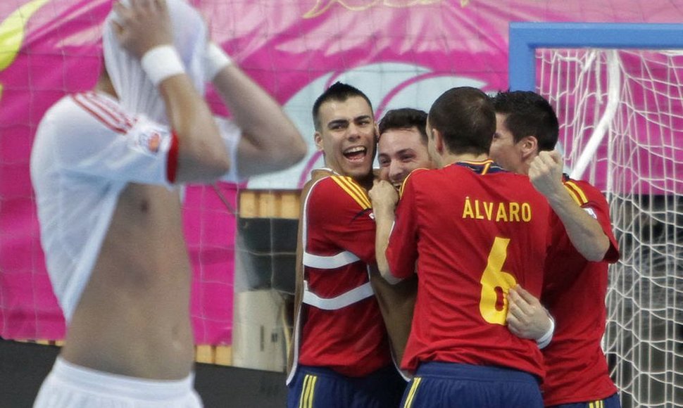 Ispanijos rinktinė penktą kartą žais pasaulio salės futbolo čempionato finale 