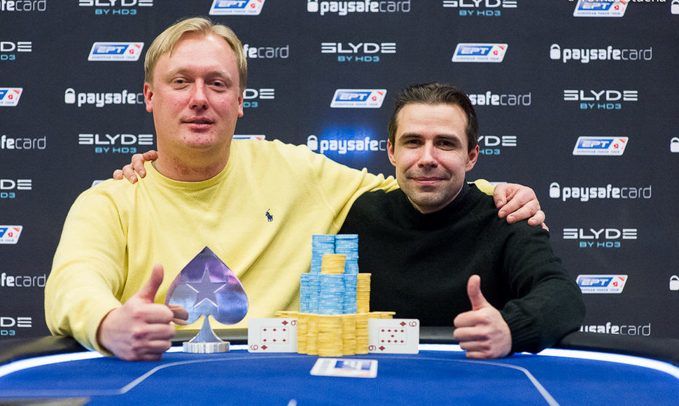 L.Petruškevičius (kairėje) ir A.Babičius / PokerStarsBlog.com nuotr.