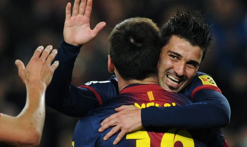 Davidas Villa ir Lionelis Messi