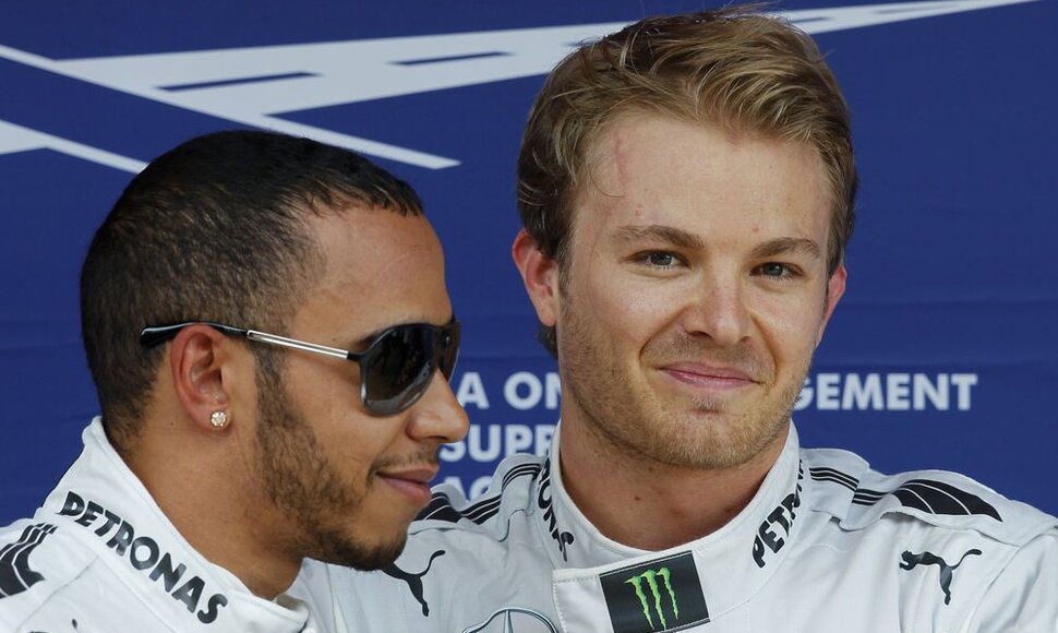 Nico Rosbergas ir Lewisas Hamiltonas