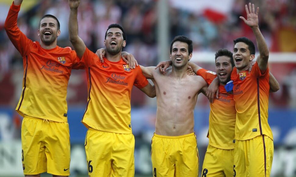 &bdquo;Barcelona&ldquo; futbolininkai &ndash; naujieji Ispanijos čempionai