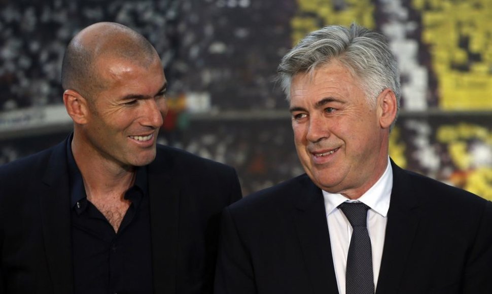 Carlo Ancelotti ir Zinedine'as Zidane'as
