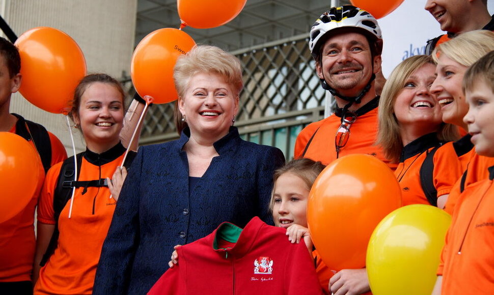 Prezidentė Dalia Grybauskaitė „Velomaratone“ 2012 m.