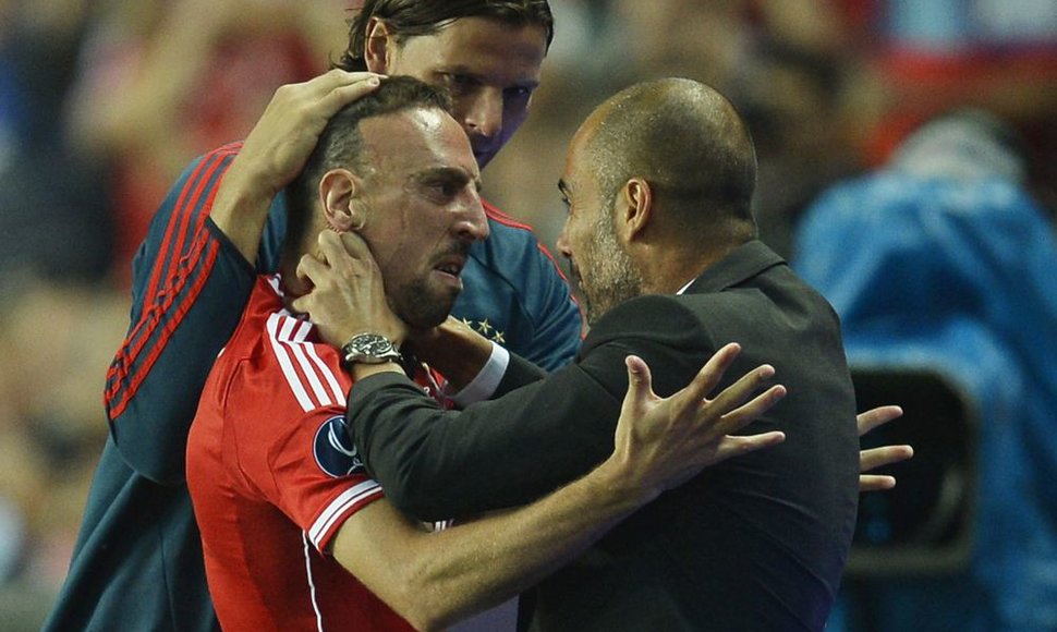 Frankas Ribery ir Josepas Guardiola