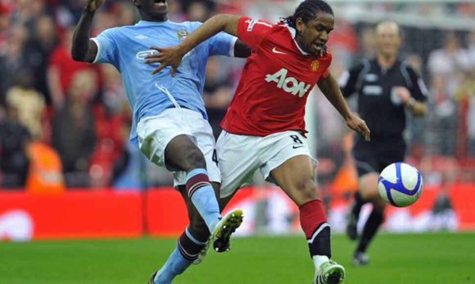 &bdquo;Manchester City&ldquo; &ndash; &bdquo;Manchester United&ldquo; rungtynių akimirka
