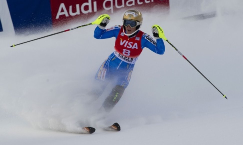 Švedė Maria Pietilae–Holmner laimėjo slalomo rungtį.