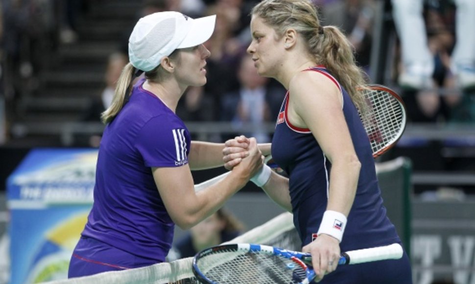 Justine Henin (kairėje) ir Kim Clijsters pergalių žada siekti drauge.