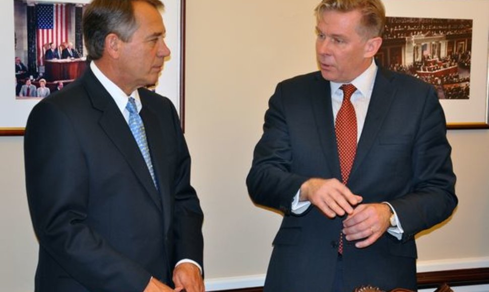 Audronius Ažubalis ir JAV Atstovų Rūmų Pirmininkas Johnas Boehneris