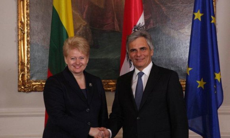 Dalia Grybauskaitė susitikime Austrijoje
