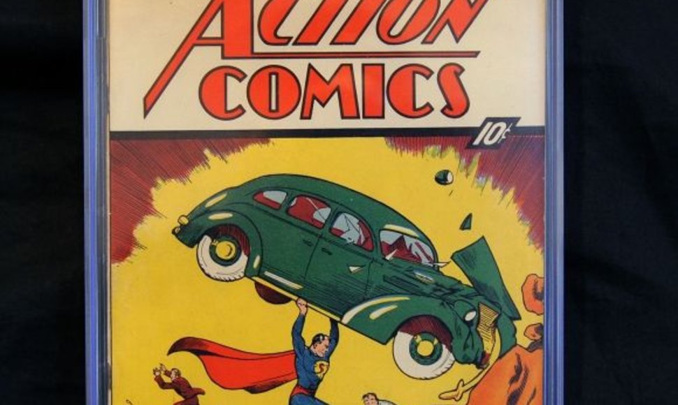 Pirmoji Supermeno komiksų knygelės kopija.