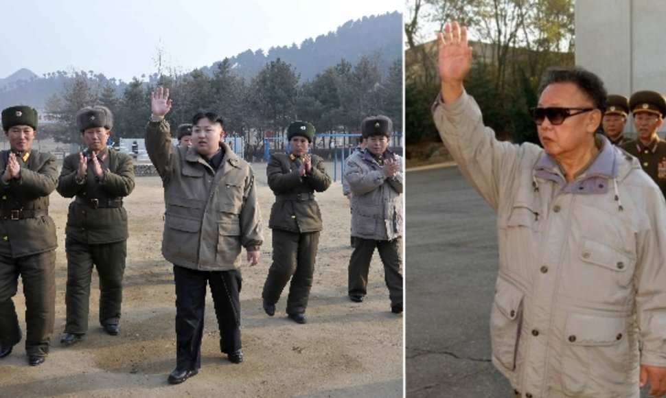 KIm Jong Unas (kairėje) ir Kim Jon Ilas