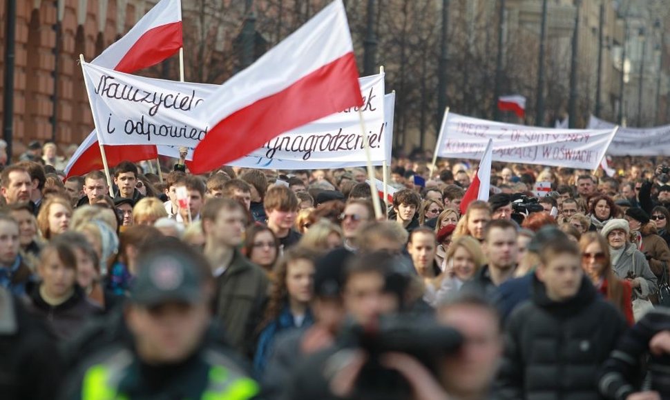 Lenkų protesto akcija Vilniuje