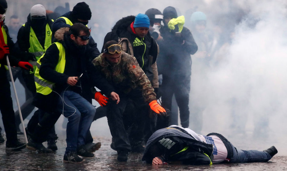 „Geltonųjų liemenių“ protestuotojai