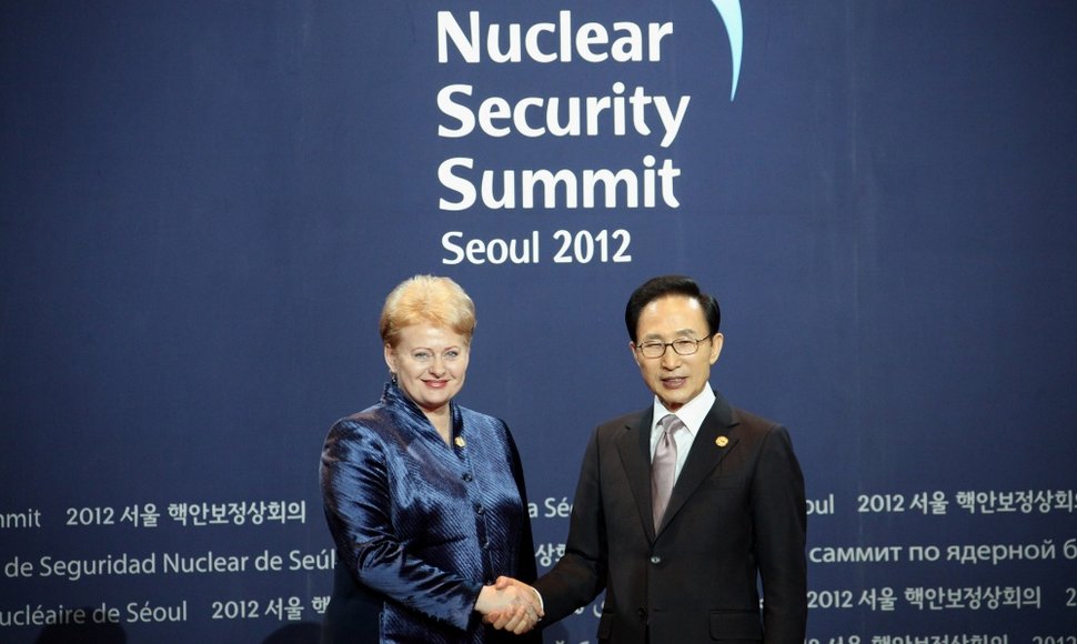 Šalies prezidentės vizito Seule akimirka