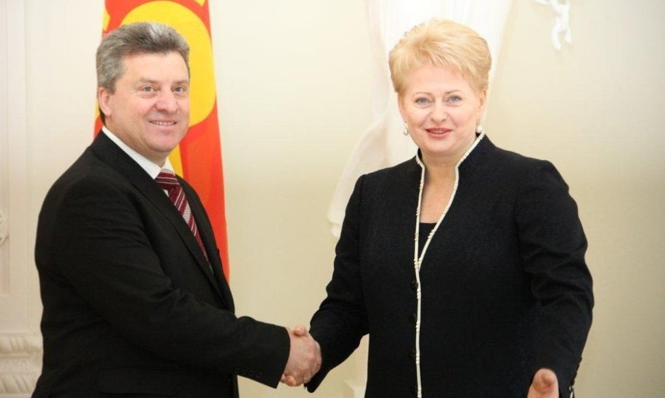 Prezidentė Dalia Grybauskaitė susitiko su Lietuvoje viešinčiu Makedonijos Respublikos Prezidentu Gjorge Ivanovu
