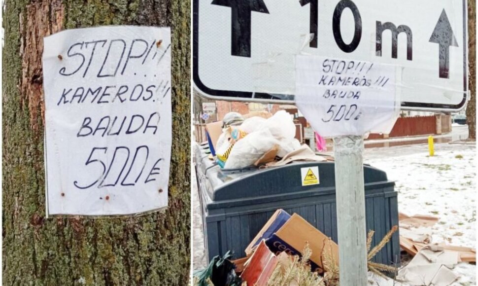 Įspėjimas nešiukšlinti