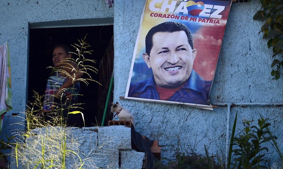 Hugo Chavezo plakatas.