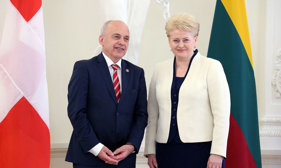 Dalia Grybauskaitė susitiko su oficialaus vizito į Lietuvą atvykusiu Šveicarijos Prezidentu Ueli Maureriu.