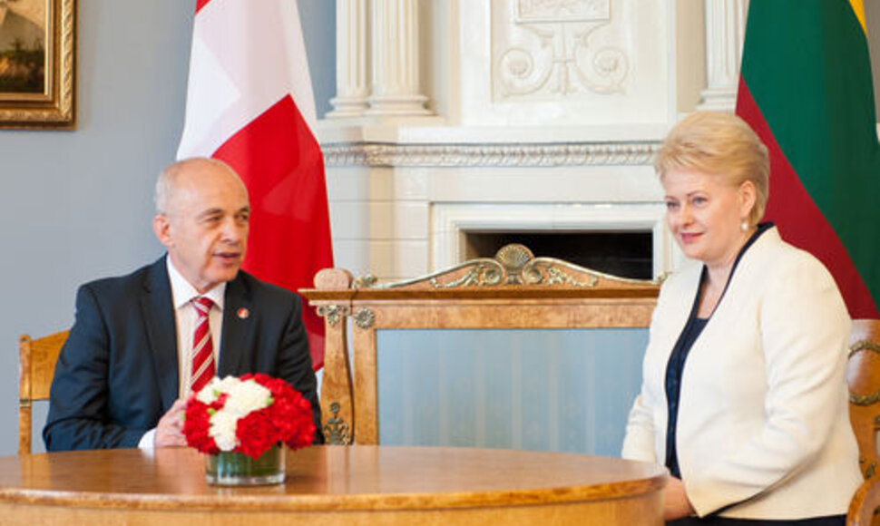 Šveicarijos prezidentas Uelis Maureris ir Dalia Grybauskaitė