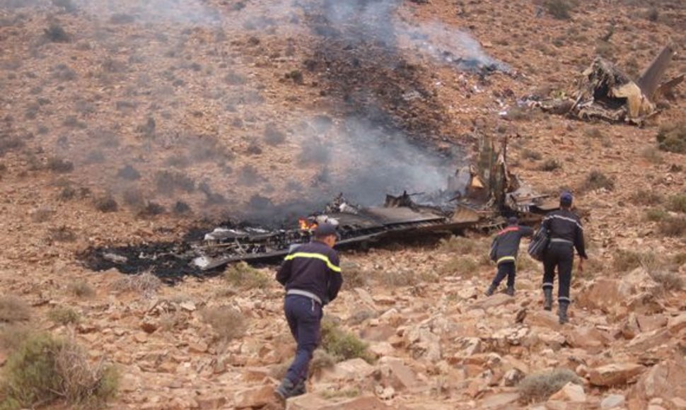 Maroke sudužo karinis lėktuvas