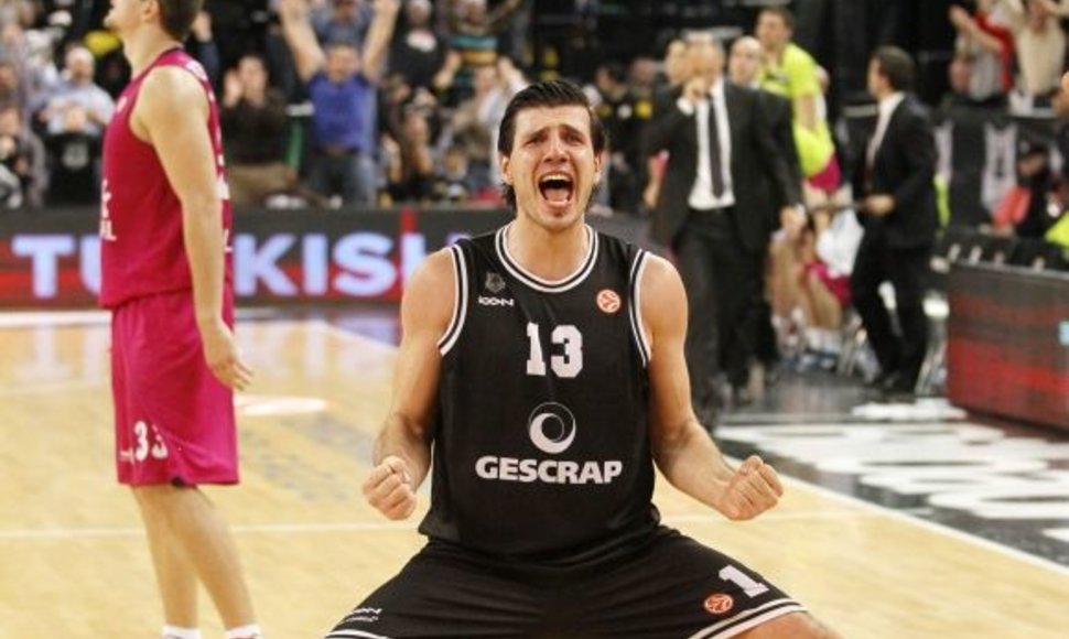 Triumfuojantis Bilbao klubo krepšininkas Marko Baničius
