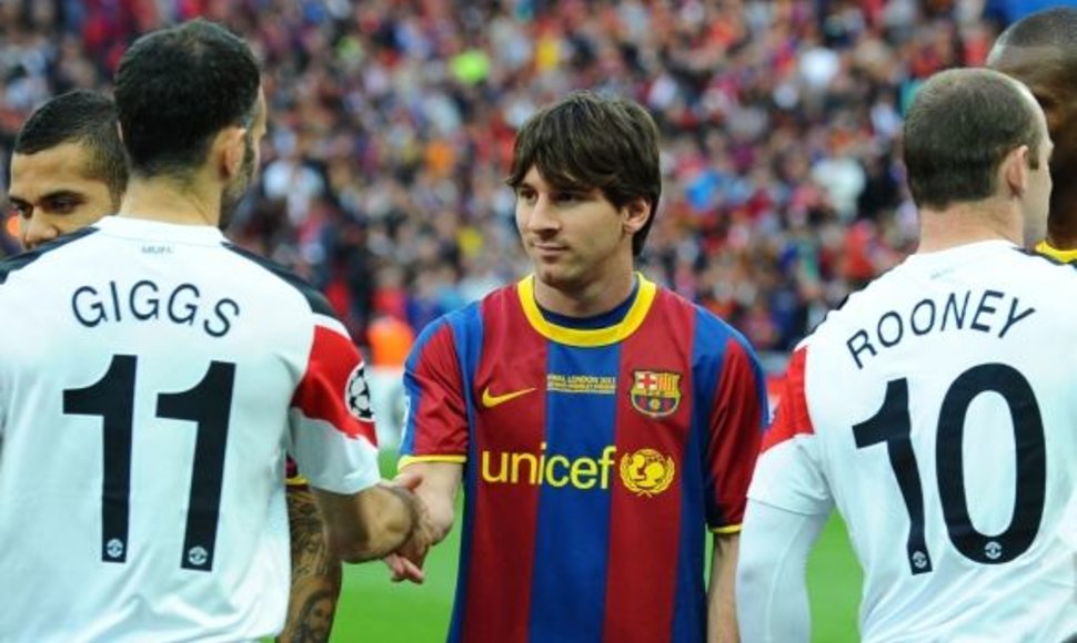R.Giggsas, L.Messi ir W.Rooney