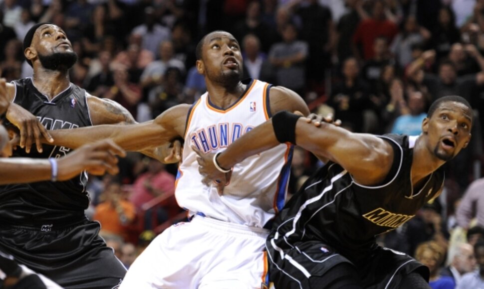 „Heat“ ir „Thunder“ rungtynių akimirka