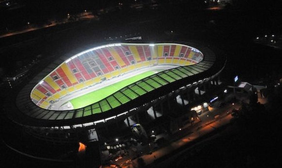 Taip atrodo rekonstruotas futbolo stadionas Makedonijos sostinėje