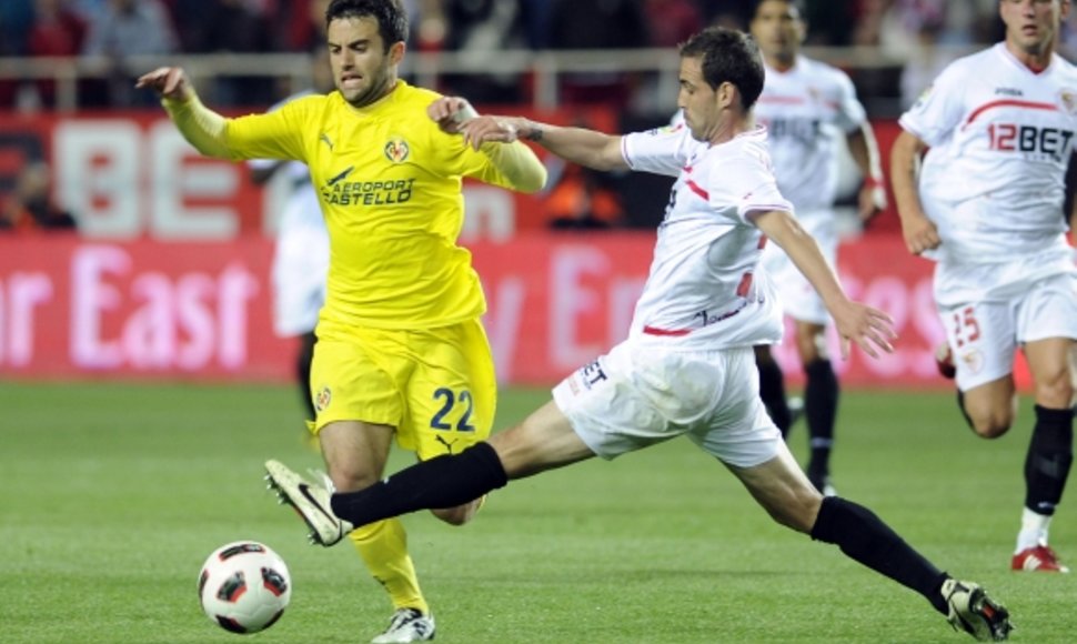 „Sevilla“ – „Villarreal“ rungtynių akimirka