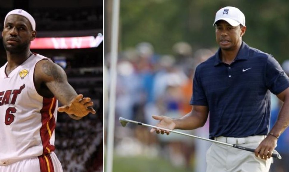 LeBronas Jamesas ir Tigeris Woodsas
