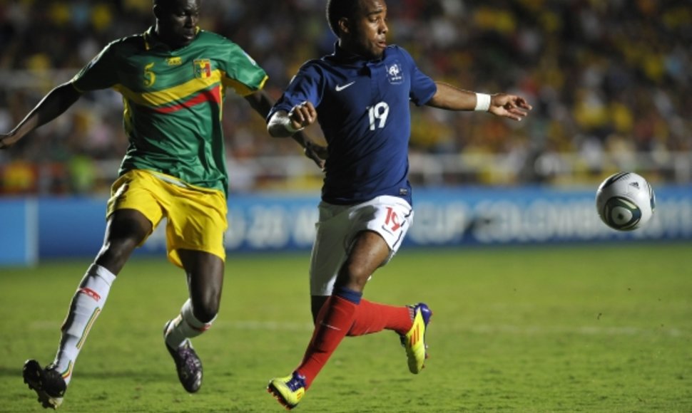 Prancūzijos ir Malio rungtynių akimirka